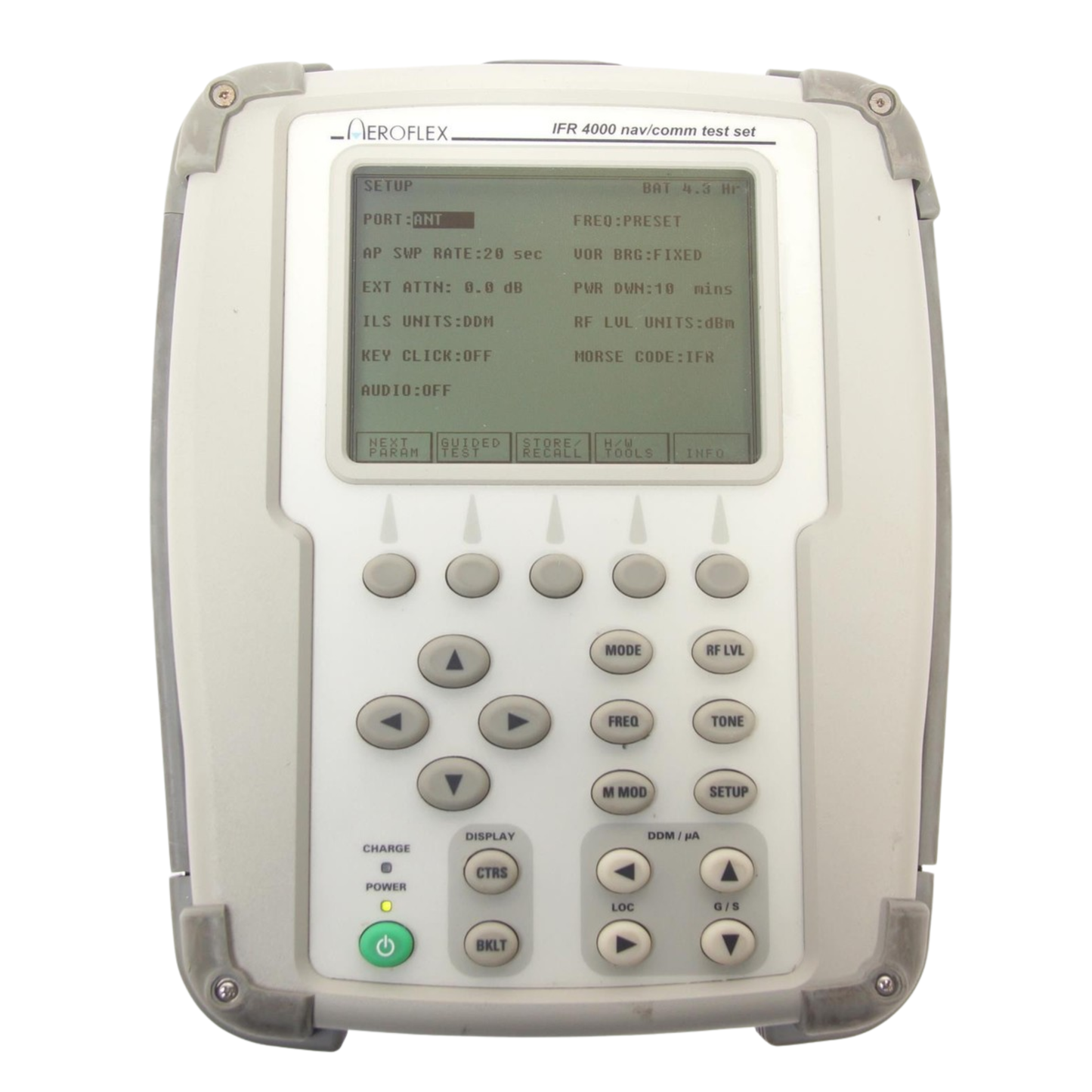 Aeroflex IFR 4000 communications service monitor for RF radio testing and diagnostics.