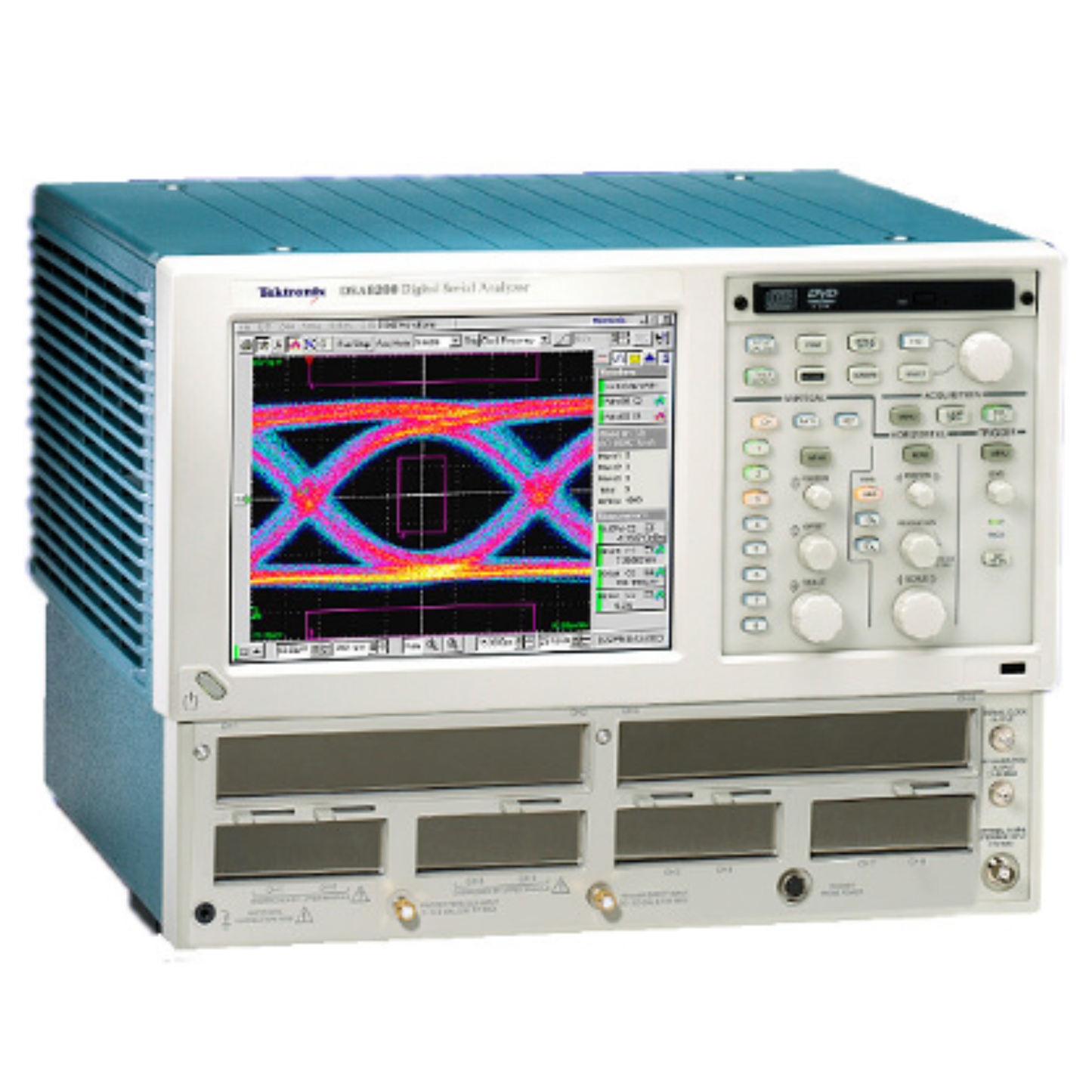 Tektronix DSA8200 digital serial analyzer for high-speed serial data testing and signal analysis.