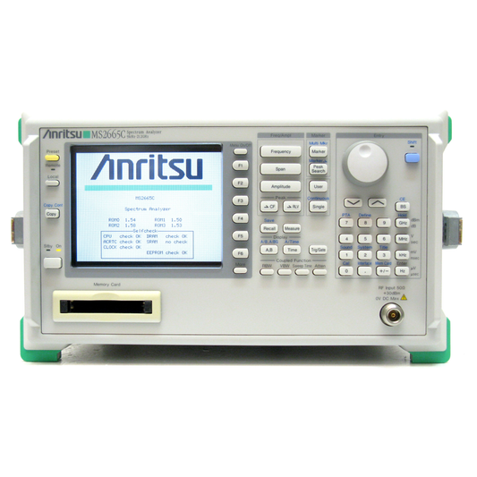 Anritsu MS2665C spectrum analyzer for RF and microwave signal testing.
