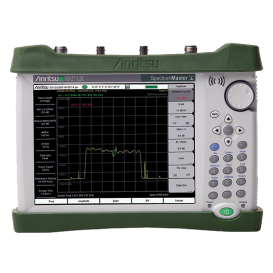 Anritsu MS2712E handheld spectrum analyzer for RF wireless and telecom field testing.