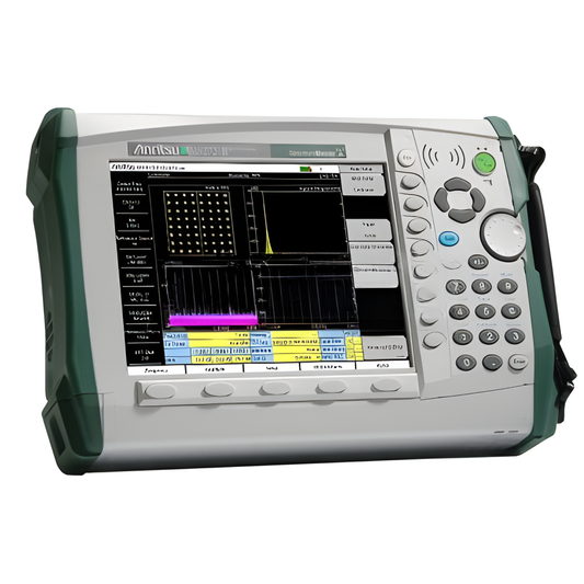 Anritsu MS2721B handheld spectrum analyzer for portable RF field testing.