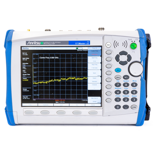 Anritsu MT8221B BTS Master base station analyzer for wireless RF and LTE network testing.