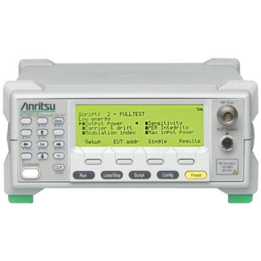 Anritsu MT8852B wireless test set for LTE, 5G, and RF network testing.