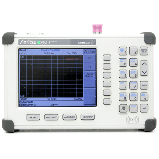 Anritsu S331D Site Master handheld cable and antenna analyzer for RF wireless and telecom networks.