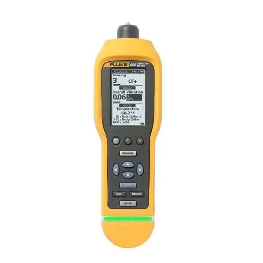 Fluke 805 digital vibration meter for industrial vibration measurement and condition monitoring.