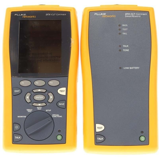 Fluke DTX-CLT cable length tester for copper network cabling measurement and diagnostics.
