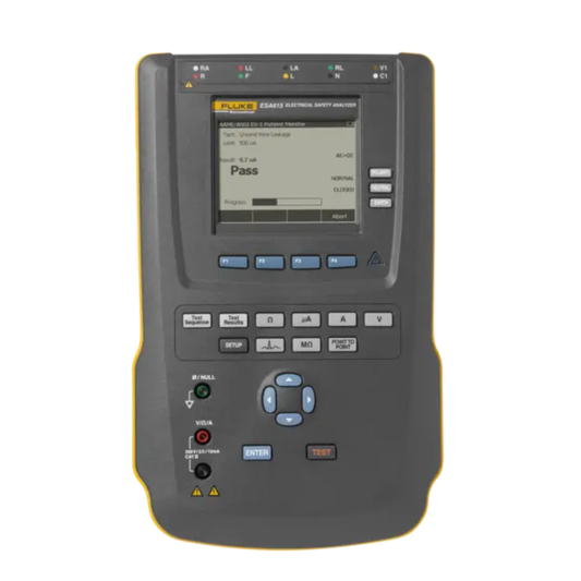 Fluke ESA615 electrical safety analyzer for professional medical equipment safety and compliance testing.