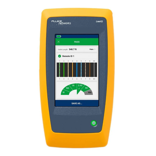 Fluke Networks LinkIQ cable and network tester for advanced Ethernet diagnostics and network troubleshooting.