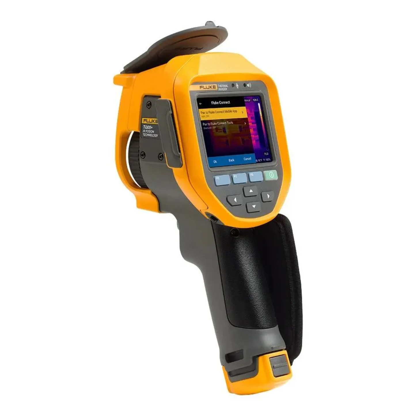 Fluke Ti300+ professional thermal imaging camera designed for industrial infrared inspections and predictive maintenance.
