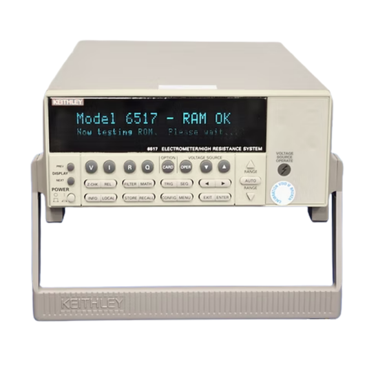 Keithley 6517A electrometer for ultra-low current and high-resistance laboratory measurements.