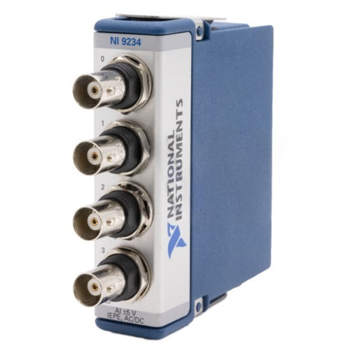 Image of the NI 9234 4-Channel Sound and Vibration Input Module designed for precise dynamic signal measurement in industrial and laboratory applications.