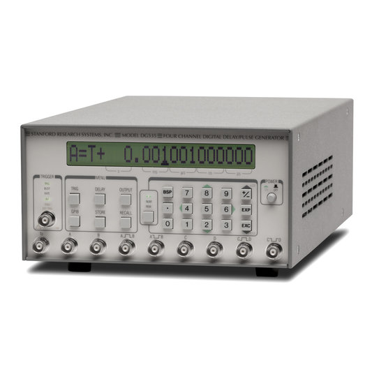 Stanford Research Systems DG535 digital delay generator for high-precision laboratory timing control.