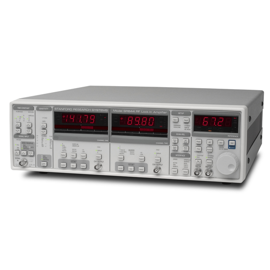 Stanford Research Systems SR844 lock-in amplifier for high-frequency low-noise signal measurement in research laboratories.