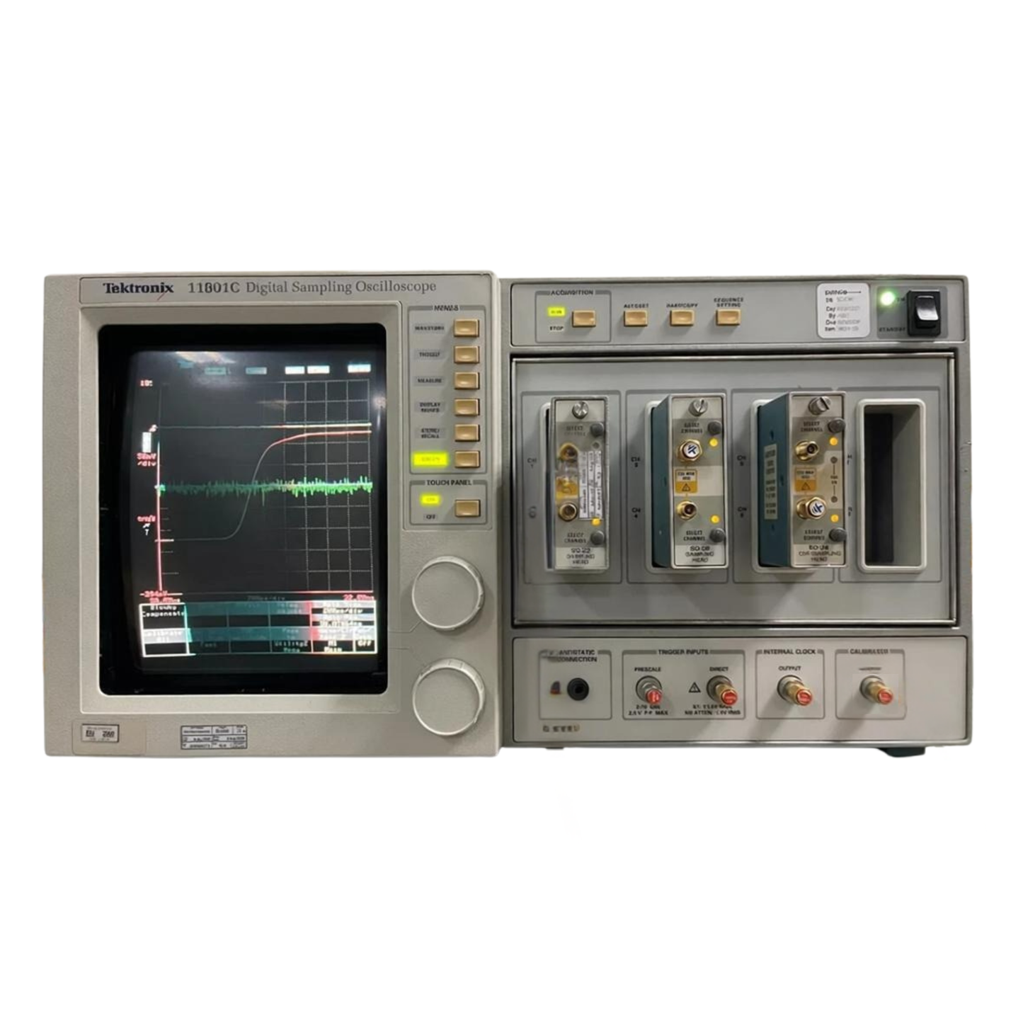 Tektronix 11801C digital sampling oscilloscope designed for ultra-fast signal acquisition and high-precision waveform analysis in advanced electronics and telecom applications.